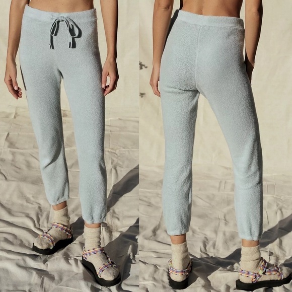 NWT Anthropologie Stateside Tawny Sherpa Fleece Joggers - Picture 2 of 13